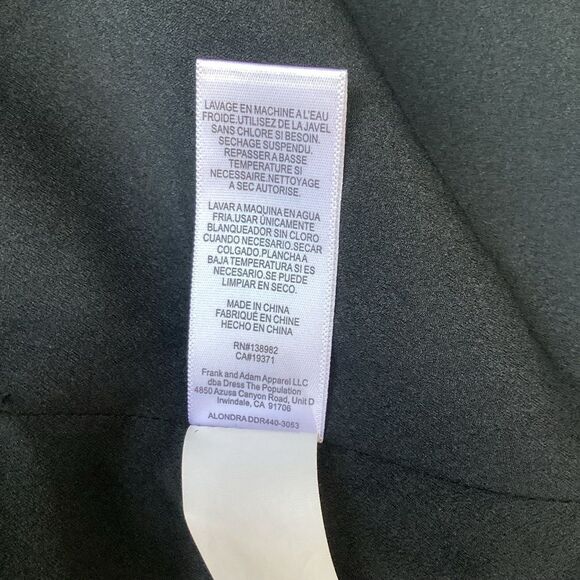 REVOLVE Dress the Population Alondra Blouson Sheath Dress Black LBD XXL - Picture 11 of 12